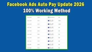 Facebook Ads Auto Pay Update BIN Method 100% Working 2026