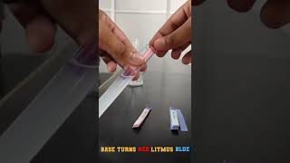 litmus paper as acid and base indicator. #chemistry #shorts #viral #pw #education #acid  #class10