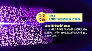 Andes空氣淨化機 | 固態網狀光觸媒 | 產品介紹