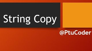 write a program to copy string using strcpy() I c programming |Question No.27|string copy function