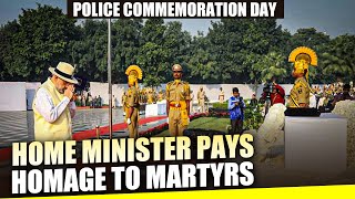 HM Amit Shah pays homage to martyrs on Police Commemoration Day at National Police Memorial, Delhi