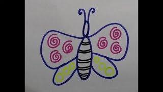 How to Draw a Butterfly || How to Draw Butterfly for kids beginners |Butterfly Drawing step by  step