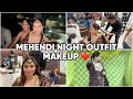 MEHENDI/JAAGO NIGHT MAKEUP , OUTFIT ❤️ | KAJAL CHOUDHARY