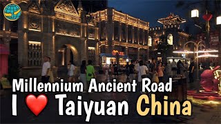 🇨🇳4K walk Taiyuan China | Thousand-year-old street,Zhong Lou Jie Street (钟楼街) night market,nightlife