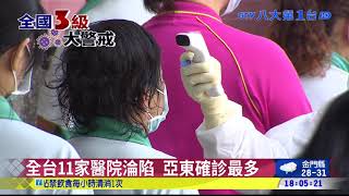 全台11家醫院淪陷 亞東確診最多 八大民生新聞 2021052012