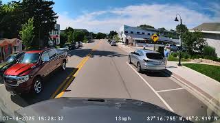 Dashcam of Egg Harbor and HTR Door County Campground, Wisconsin