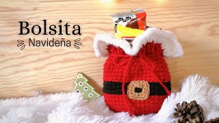 🎄❤️Bolsita de Navidad tipo Bolo - Crochet Tutorial Paso a paso en Español - Super Fácil