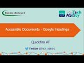 Accessible Documents - Google Headings