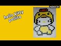 Cómo dibujar a hello kitty pollito pixeleado 