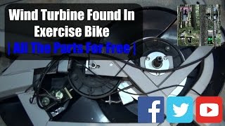 Wind Turbine Found In Exercise Bike | All The Parts For Free |