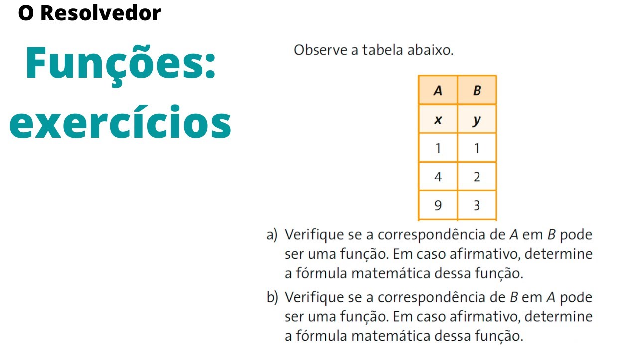 Verifique Se A Correspondência De A Em B Pode Ser Uma Função ...