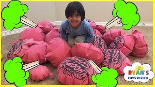 GIANT WHOOPEE CUSHION FART Challenge! Toys For Kids! Family Fun Children Activities Ryan ToysReview