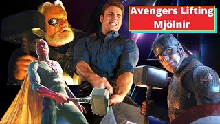 ALL MARVEL ACTORS TRYING TO LIFT THE MJÖLNIR | Avengers Lifting Thor's Hammer