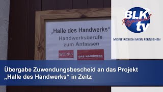 Übergabe Zuwendungsbescheid an das Projekt „Halle des Handwerks“ in Zeitz