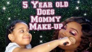 5 Year Old does Mommy Makeup | Schalathia Nikole