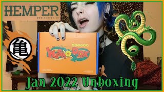 HemperCo January 2022 Wish Box Unboxing // Dragon Ball themed Hemper Box?!