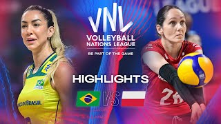 🇧🇷 BRA vs. 🇵🇱 POL - Highlights | Week 3 | Women's VNL 2024