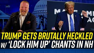 Donald Trump Faces BRUTAL HECKLING From Giant Crowd in New Hampshire!!!