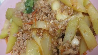 hairy gourd with minced pork