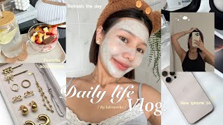 VLOG วันพักผ่อนหน่อยใจ ,ป้ายยาเครื่องประดับ ,ไปรับ iphone 16 ,selfcare ซักนิดจิตแจ่มใส✨ | Lukmeerlw