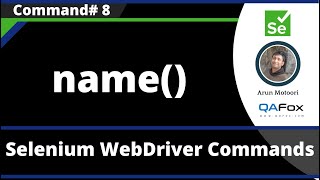 name() Command - Selenium WebDriver