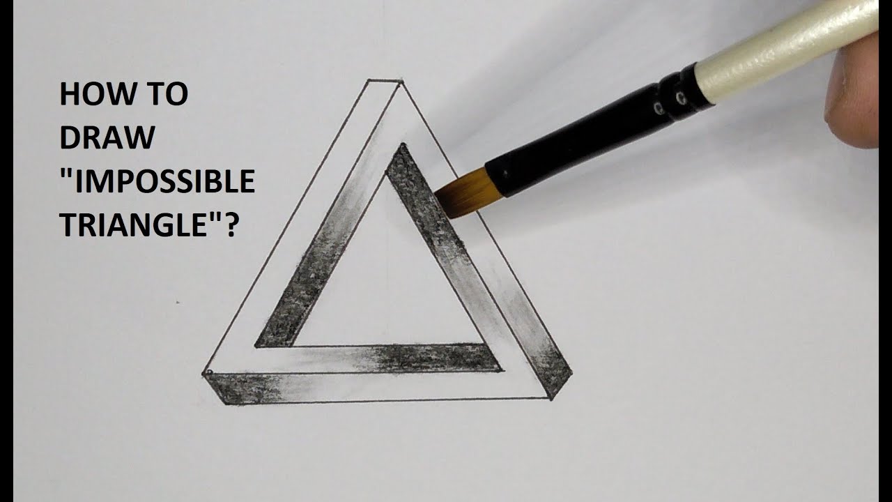 How To Draw An Optical Illusion? How To Draw Impossible Triangle? - YouTube