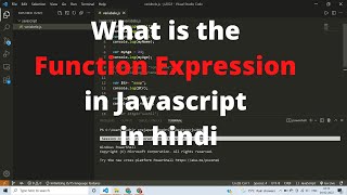 What is Function expression in JavaScript || Function expression in javascript in hindi