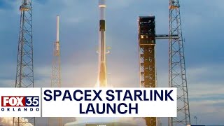 SpaceX launches Starlink satellites into orbit via Falcon 9 rocket from Florida