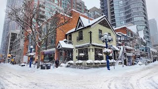 Big Snowfall in Toronto Creates Winter Wonderland in Yorkville Village