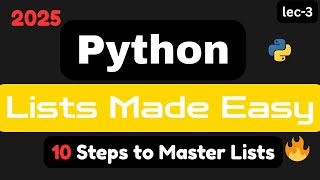 Python List Tutorial for Beginners | Create, Slice, Update Lists in 10 Easy Steps