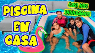 Pusimos una piscina en nuestra sala