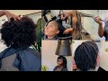 My First Natural Hair Salon Visit| Wash and Go + Curly Cut on Type 4 Hair