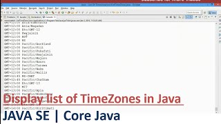 Java - Display list of timezones in Java | Team MAST