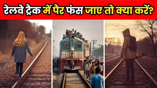 रेलवे ट्रैक में पैर फंस जाए तो क्या करें? | How To Survive Your Foot Stuck In Train Track? | #shorts