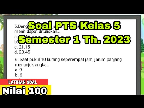 Latihan Soal Matematika PTS Kelas 5 Semester 1 Tahun 2023 | Tips ...