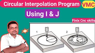 circular pocket milling program | pocket milling program Vmc | circular interpolation using I J K