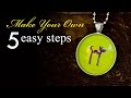 How to Make a Dog Tag Pendant Necklace - silver round bezel tray necklace tutorial