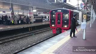 ８１３系RM１０６+RM２０５ 鹿児島本線快速門司港行４２３８M 博多駅発車