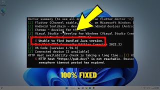 Fix Unable to find bundled Java version | How To Solve Android Studio Error Flutter ✔️