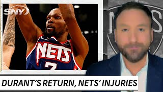 NBA Insider on Kevin Durant's return to action, Brooklyn's injury troubles | SportsNite | SNY