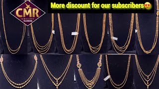 Chandraharam designs 😍 | gold beads chains | simple gold beads chains | cmr Nizampet branch