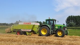 John Deere 7530 \u0026 Claas Quadrant 1200 - Jurgen Baeke-Willems - stro persen