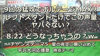 【約11分 歌詞付き】ロッテ9回の猛攻!! チャンステーマ5⇒夏の夜空に願い込めて⇒平沢大河応援歌⇒得点テーマ