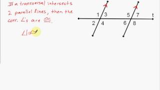 Corresponding Angles Postulate and Alternate Interior Angles Theorem