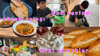 Kardaşa tavuk🐓kocaya nuhut💁🏻‍♀️açım diye bağırıyor dolap gene bi doymadı/iş için mini ekmek yaptım..