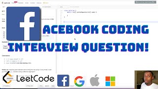 FACEBOOK Coding Interview Question - Squares of a Sorted Array | LeetCode