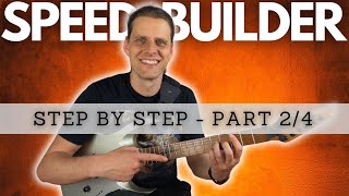 Guitar Speed Builder pt 2 | play along tutorial on alternate picking