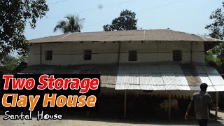 সাওতাল দোতলা বাড়ি | Santal House | Santal Village in Dinajpur Bnagladesh