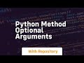 python method optional arguments