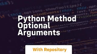 python method optional arguments
